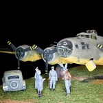 Captured B17  from  WWII, scale; 1/48, diorama